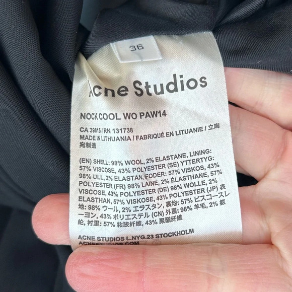 Acne Studios Nock Cool Wool Dress, size 36 - Picture 13 of 13